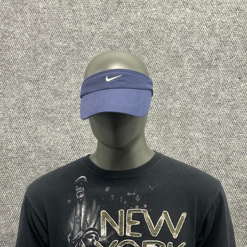 Nike Navy Blue Center Swoosh Adjustable Sun Visor